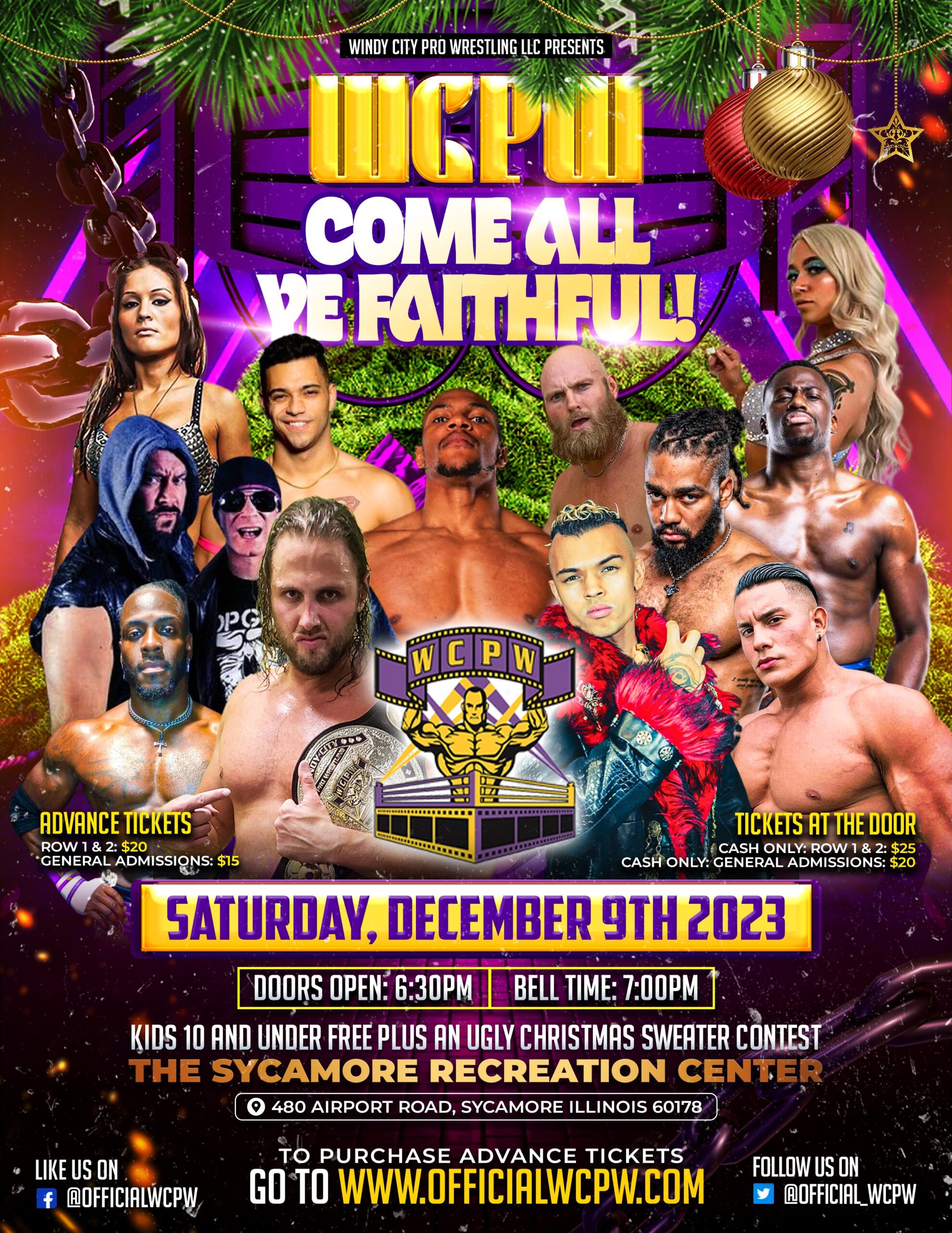 WCPW “Come All Ye Faithful” Saturday December 9th, 2023
