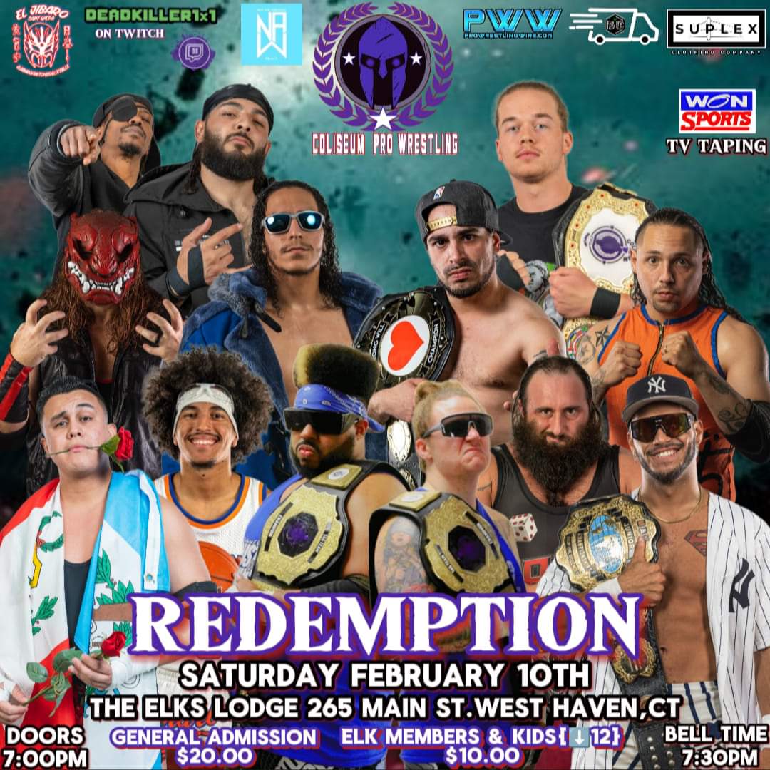 Coliseum Pro Wrestling Redemption This Saturday